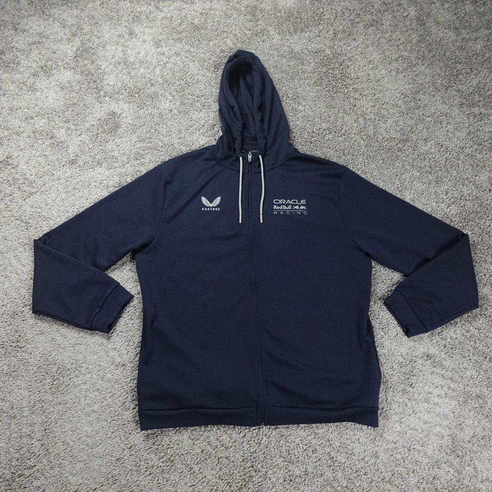 Castore Oracle Red Bull Racing Zip Up Hoodie Mens 2XL Navy Pullover F1 Team